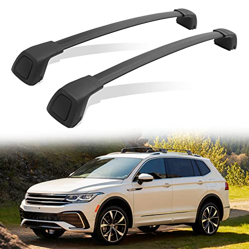 Auxpacbo Upgraded Lockable Cross Bar Fit For Volkswagen Vw Tiguan 2018 2019 2020 2021 2022 2023 Anti-Theft Roof Rack Rail Crossbars Luggage Rack Cargo Bar #TOP4