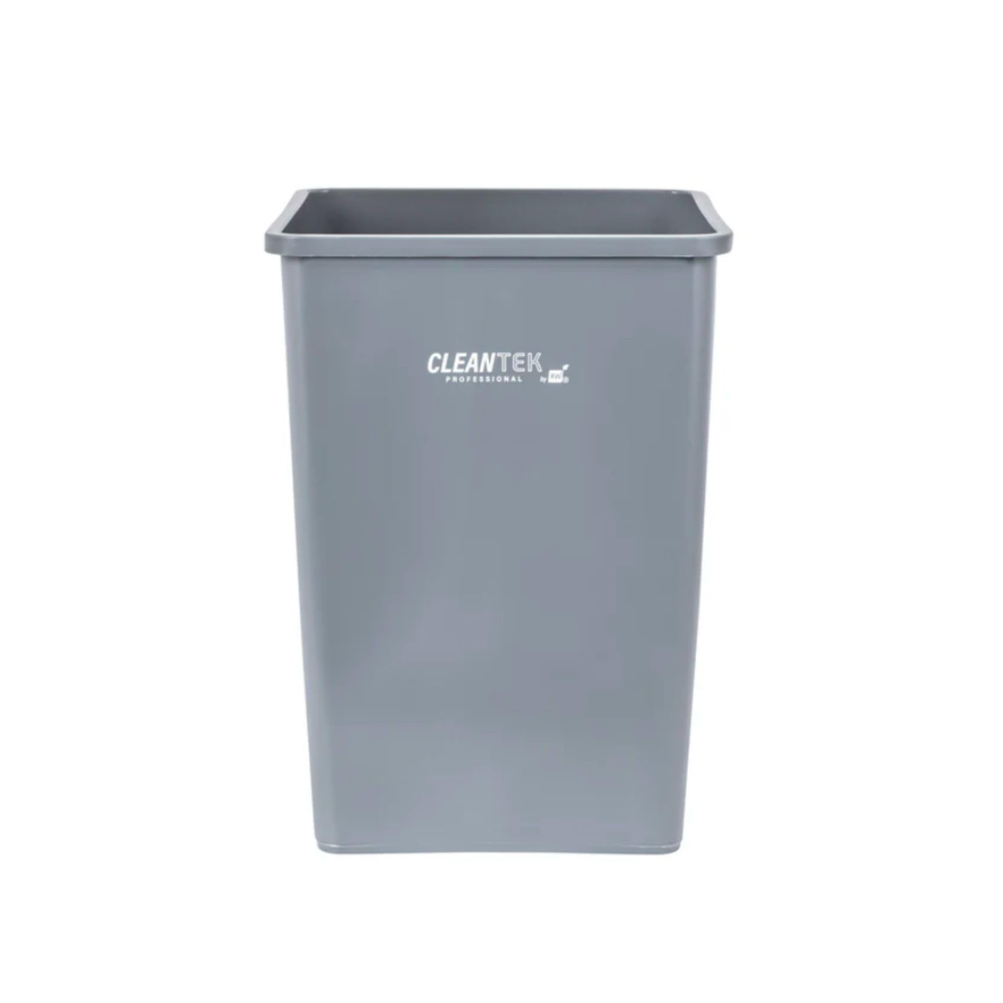 Restaurantware 35 gal Square Gray Plastic Trash Can