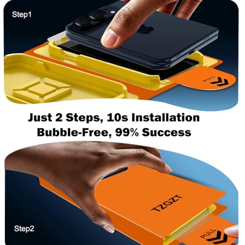 TZGZT Screen Protectors for iPhone Duo, Tempered Glass, Case Friendly - image 4