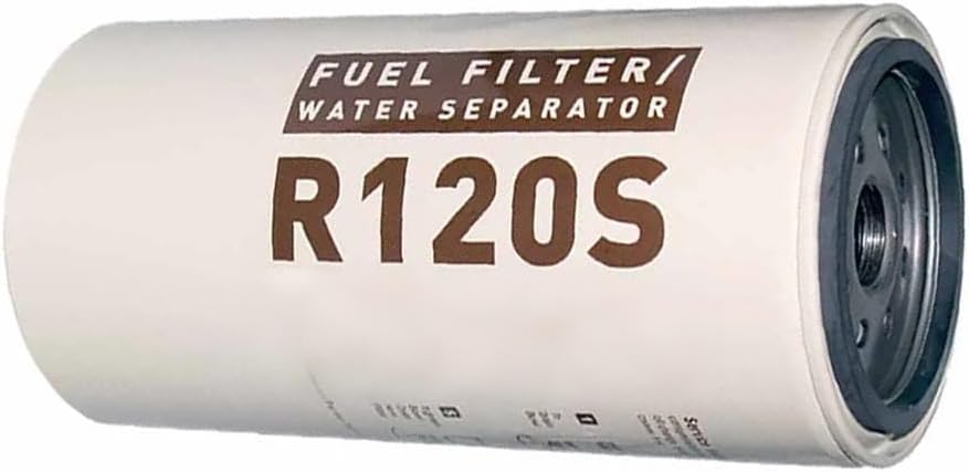 Filter Cartridge R120S - 2 Micron Spin-On Fuel/Water Separator Replacement Element Fits Racor 4120/6120 Series
