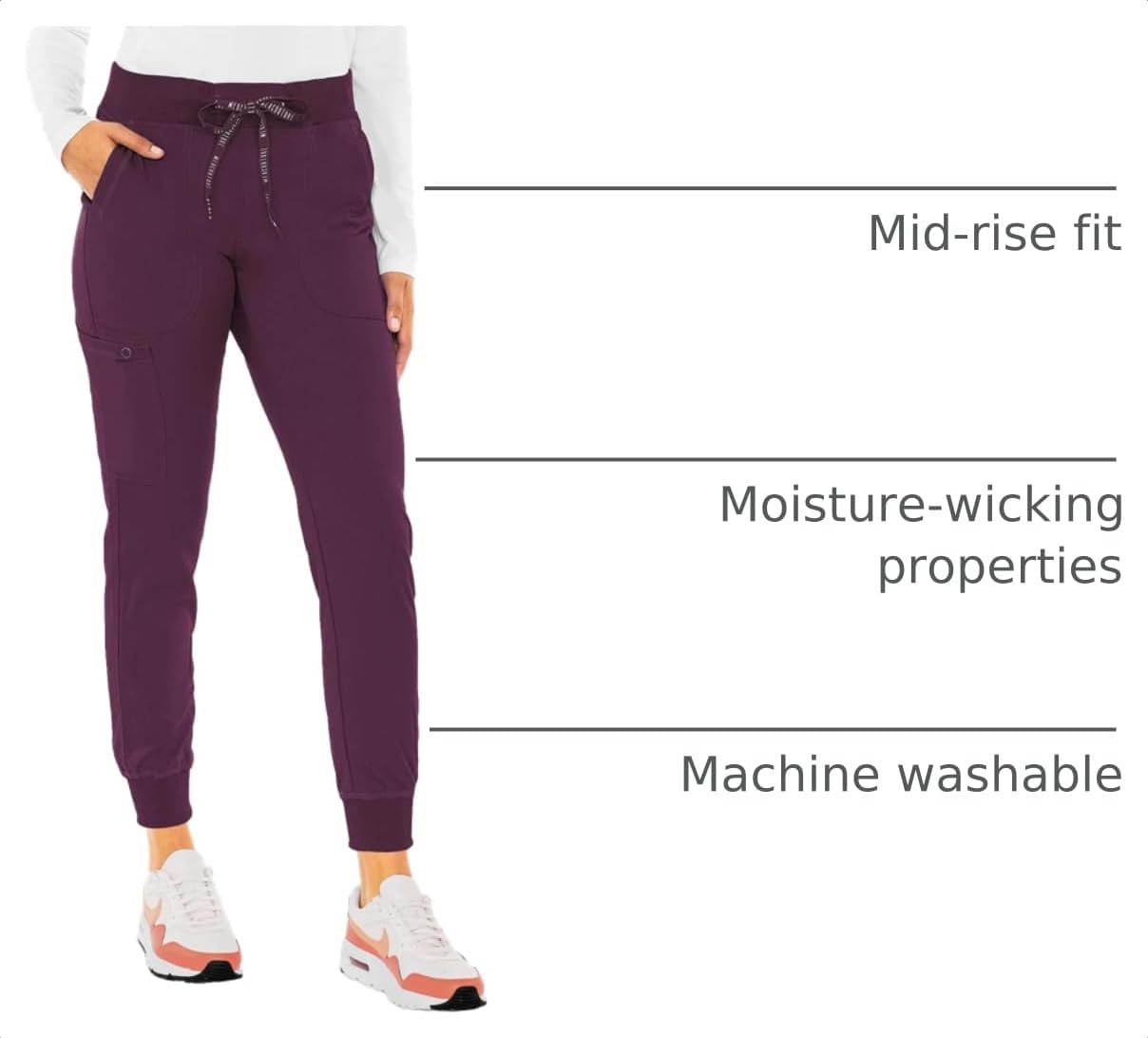 Med Couture Touch Scrub Pants for Women Cargo Jogger Bottoms 5 Pockets