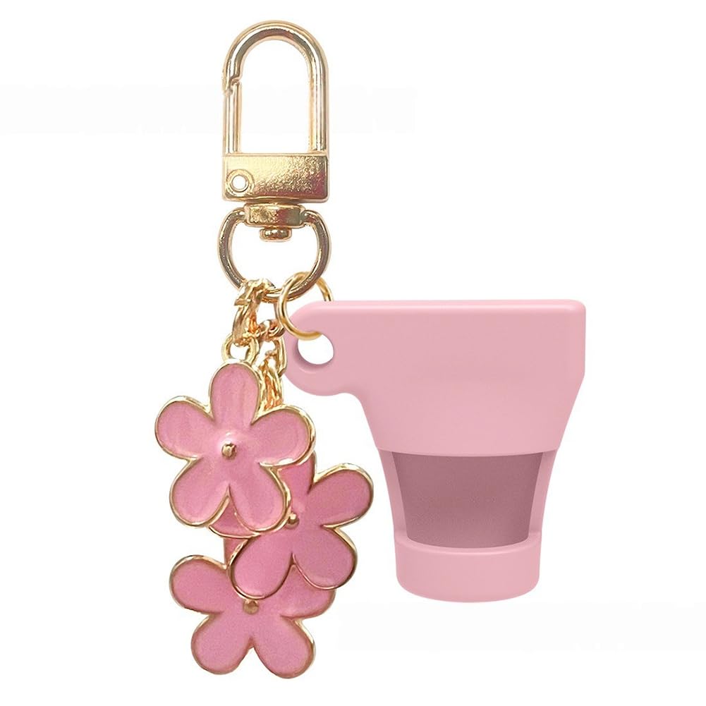 Hndhbfgrt Keychain Cap for Lip Gloss Cosmetic Cover Portable Hanging Holder Decoration Pendant for Keys on The, for Lipgloss
