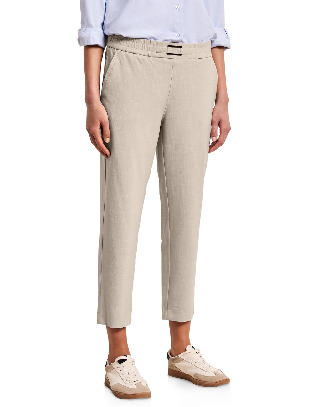 Street One Damen Mid Waist Slim Leg Hose mit Schnalle 3817617