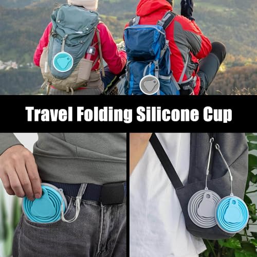 2 PCS Collapsible Silicone Drinkware, Space-Saving Cups with Lids for Outdoor Activities, Portable Camping Mugs Ideal for Picnics, Hiking, and Travel - Image 5