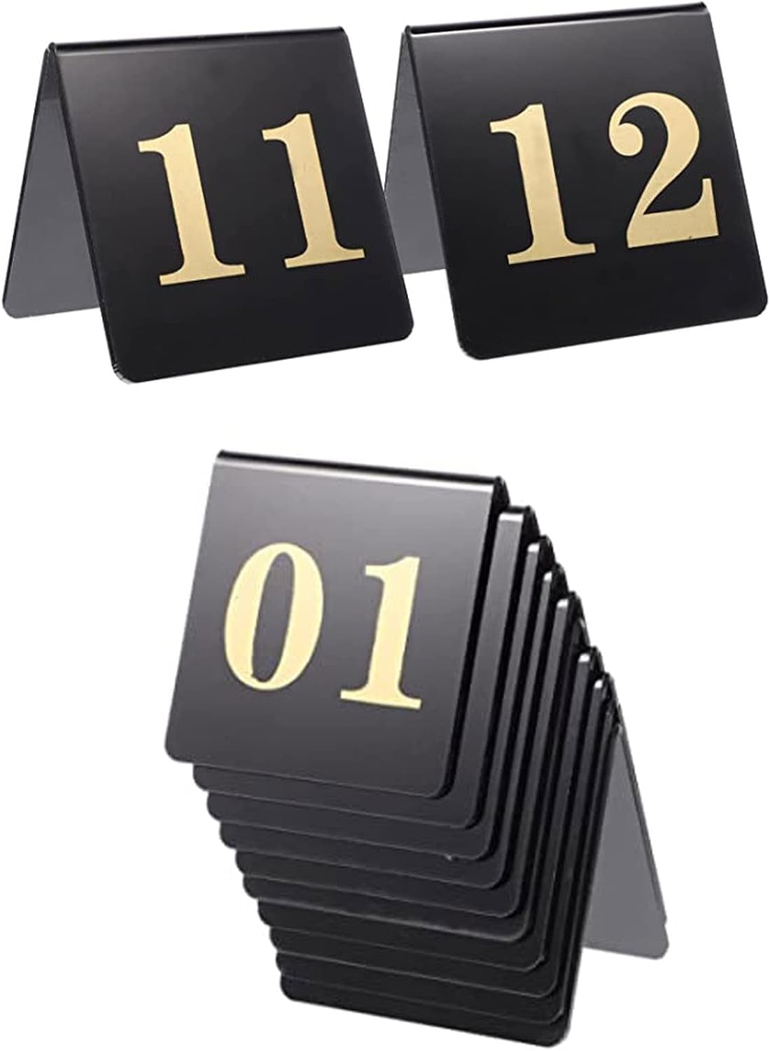 Letreros acrílicos con números de mesa del 1 al 100 para recepciones, banquetes, restaurantes, 3 x 3 pulgadas