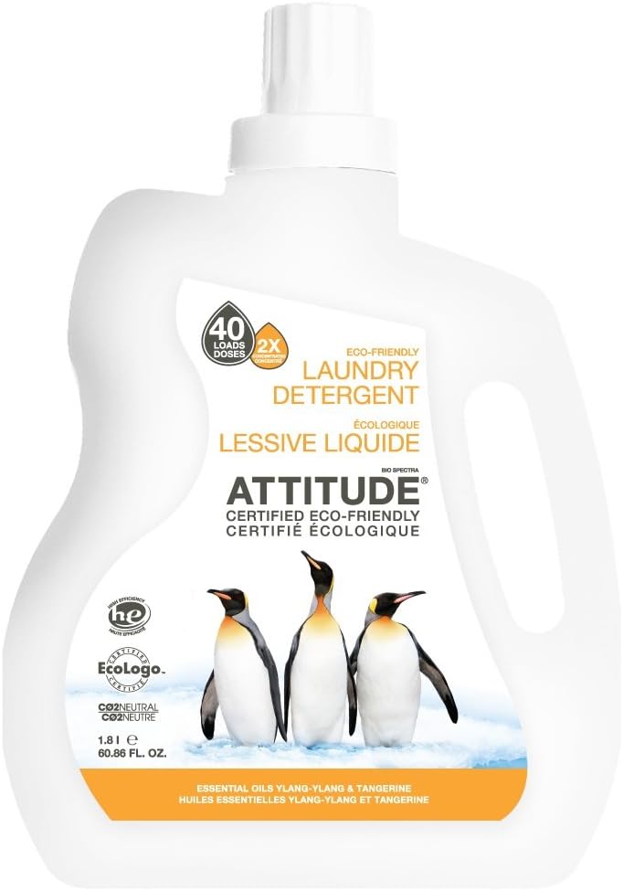 Attitude Laundry Detergent, YlangYlang &Tangerine, 40