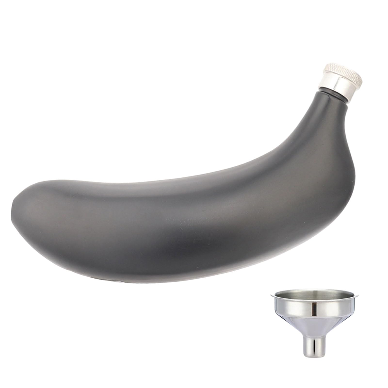 LUCKGONI Premium 5oz Banana Shaped Stainless Steel Liquor Flask for Outdoor Adventures Pocket Bottle Drink Container