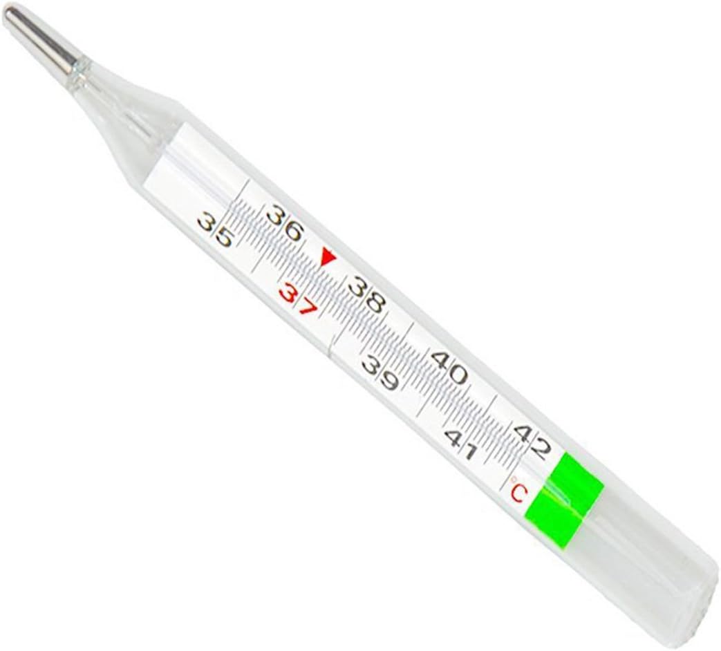 Clinical Thermometer, Mercury-Free Fever Thermometer Classic Thermometer Easy to Read and Use for Adults, Children, Elderly with CE Certification