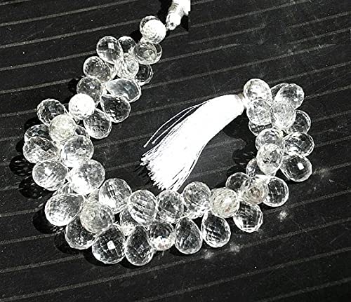 Quartz micro facetté perles de cristal de roche naturel 12mm