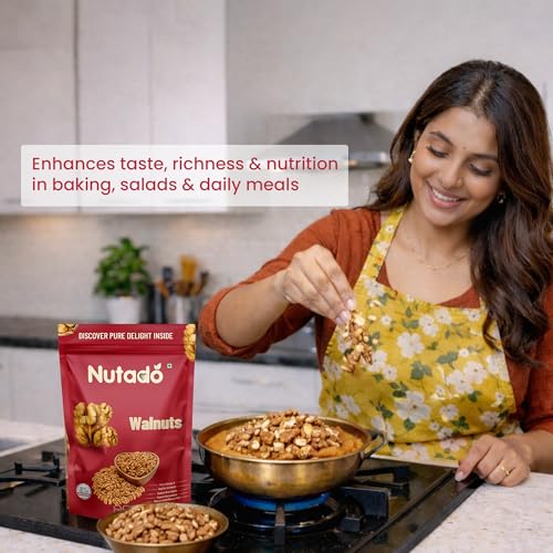 Image of Nutado Premium California Walnut Kernels 200g | Walnuts without Shell | Akhrot Giri | Dry Fruits, Healthy Snacks | Natural Walnut Kernels | Rich in Protein, Iron & Source of Omega-3 |Dry Fruits | Nuts | Grocery Items