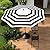 Abba Patio 9FT Lyon Outdoor Patio Umbrella Outdoor Table Umbrella with Push Button Tilt and Crank Market Umbrella 8 Sturdy Ribs UV Protection Waterproof for Garden Deck Backyard Pool, Stripe