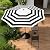 Abba Patio 9FT Lyon Outdoor Patio Umbrella Outdoor Table Umbrella with Push Button Tilt and Crank Market Umbrella 8 Sturdy Ribs UV Protection Waterproof for Garden Deck Backyard Pool, Stripe