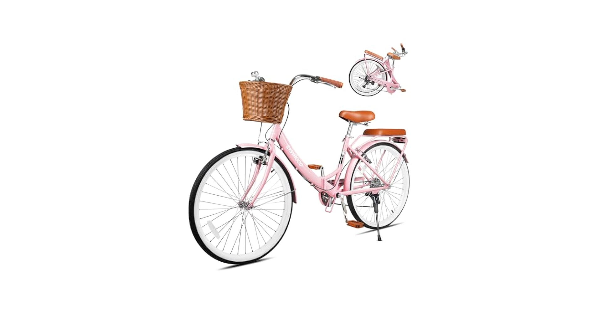 Amazon.com : kaiwrxin 26 Inch Folding Beach Cruiser Bike for