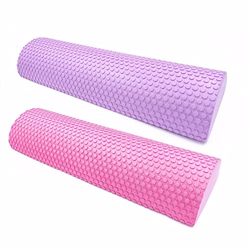 Rodillo de espuma EVA semicircular para yoga y pilates, 30 cm, color rosa miniatura 5