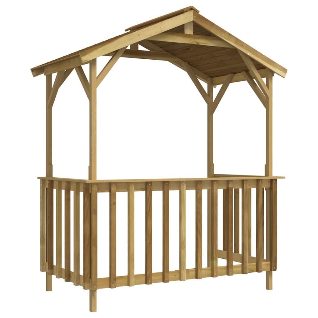 Pawilon grillowy, drewno sosnowe, impregnowane, 163,5 x 93 x 210 cm, odporny na warunki atmosferyczne, wodoszczelny, szopa ogrodowa, szopa na narzędzia, miejsce do przechowywania na balkon