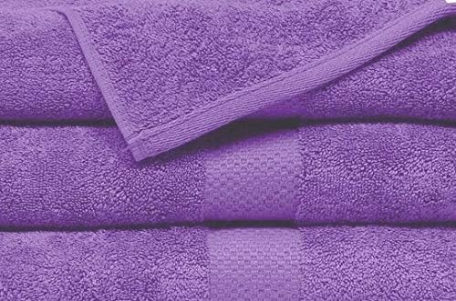 ISABELLA CROMWELL 100% Cotton 4 Bath Towels 600 GSM Low Twist Extra Soft Plush & Highly Absorbent Luxury Hotel Spa Quality - Royal Purple