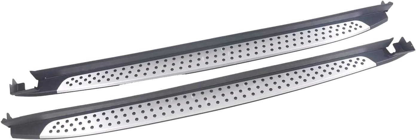 2PCS Fits for H Santa Fe 2019 2020 2021 2022 2023 Running Board Side Steps Silver Nerf Bar