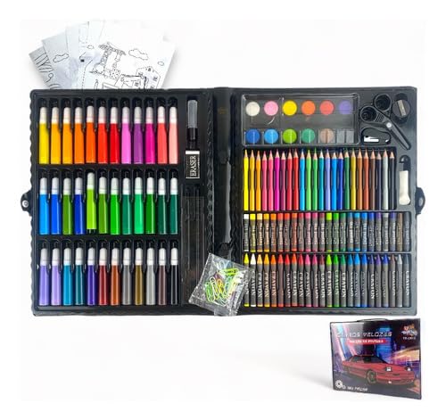 Genérico Maleta de pintura 150 peças carros CR-15 Estojo de colorir