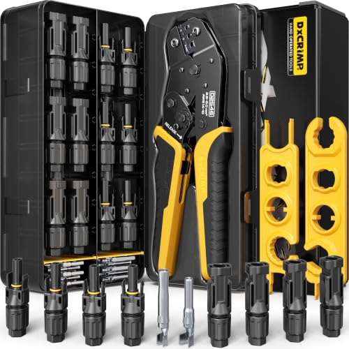 DxCRIMP Solar Crimping Tool Kit, 8 Pairs Solar Connectors 14-10 AWG Crimper by DXCRIMP - Used condition - US$22.76