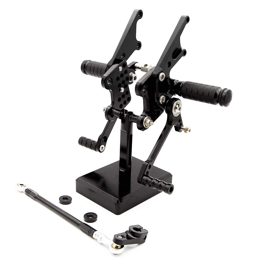 レベルと足セット Amazon | CNC ZX14R 06-11 オートバイ調整可能なリアセットフットペグ