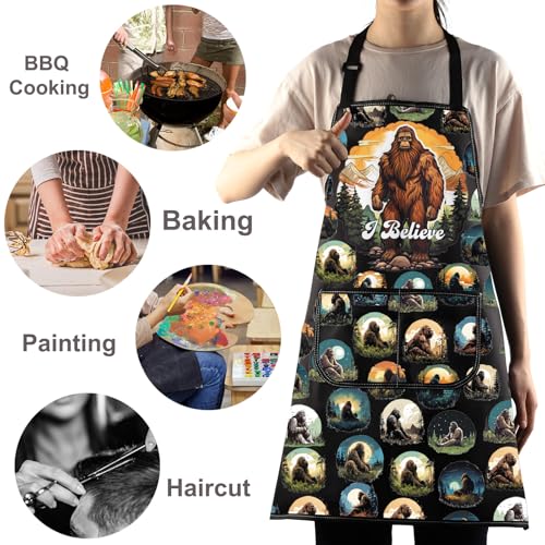 Tablier Sasquatch Tablier de Barbecue Chef Cuisinier I Believe Cryptozoology - 6