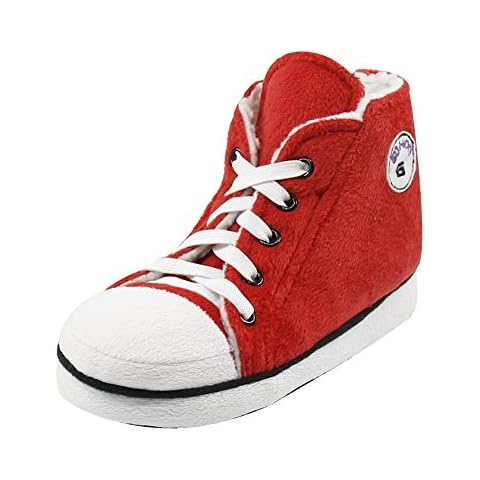 Gohom Kids Sneaker Slippers - Cute and Comfy Indoor Footwear Red&black Big Kid Size 3-4 Cover