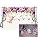 MEHOFOTO Fairy Princess Birthday Party Photo Studio Booth Backgrounds Pink Purple Flowers Fairy Baby Shower Butterfly Girl Photography Backdrop Banner 7x5ft