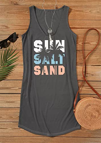 Image of CHUNTIANRAN Mini Dress for Women Swimsuit Coverup Beach Hawaiian Tank Dress | Country Concert Outifts for Women Summer Dress Vacation Outfits