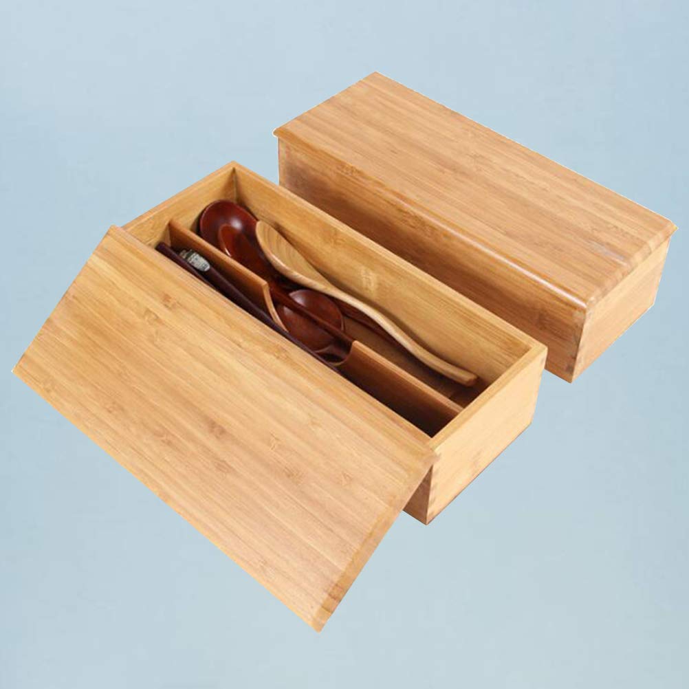 Buy SUPVOX 1pc Wooden Cutlery Box with lid Spoon Chopsticks Jewelry Box