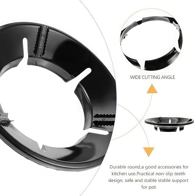 Image of Hornbills Gas Saver Stand, Durable Gas Stand Supported by 4 Legs, Fire and Windproof Energy Saver, Gas Burner Cover Suitable for All Gas Stove, High Temp Resistant (Pack of 2)