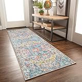 EARTHALL Washable Rug Kitchen Runner - 2x6 Bohemian Bathroom Rugs, Vintage Boho Hallway Runner, Non-