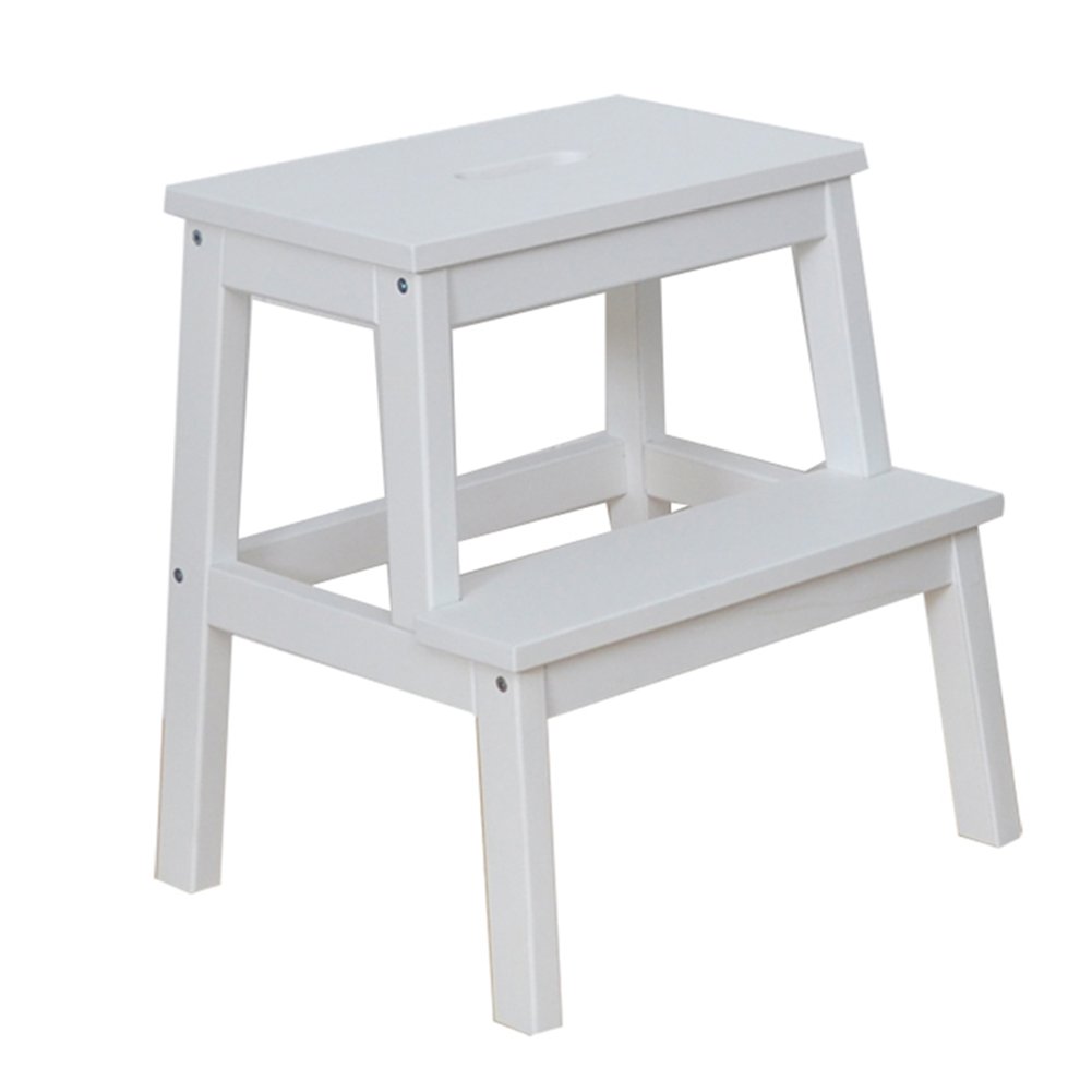 Escaleras multifunción de madera para cocina y baño con asa de transporte LUNEZY