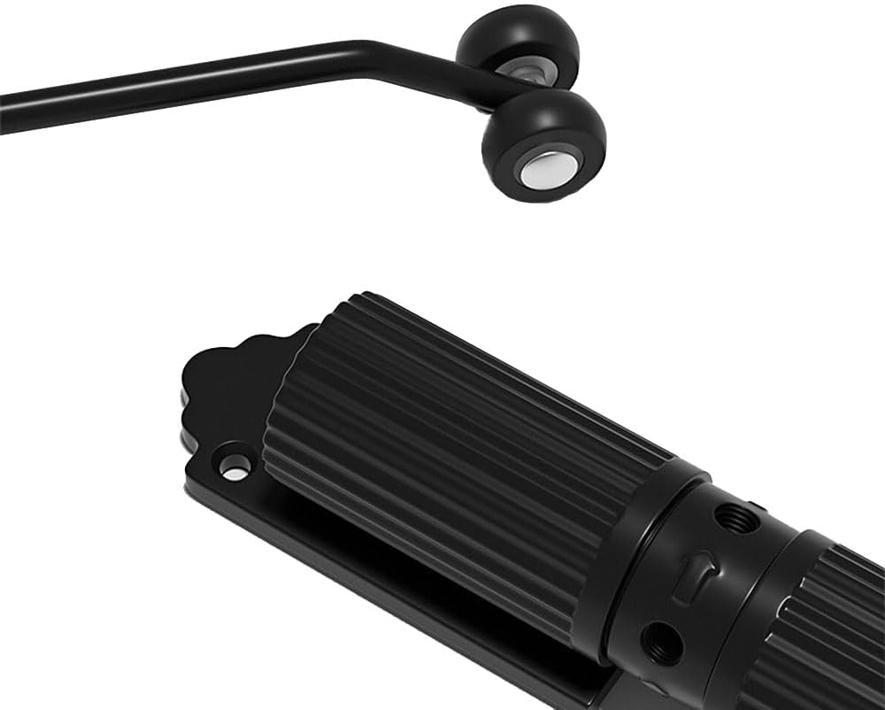 HWMAYE Double Spring Automatic Door Closer, Adjustable Self Closing Door Hinge Heavy Duty for Residential & Commercial (Black)