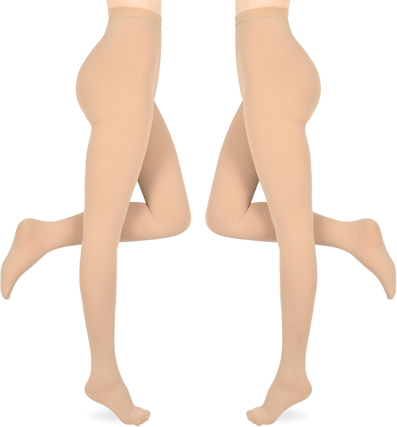 Compression Pantyhose for Women & Men, 2 Pairs 15-20mmHg Medical Graduated Compression Stockings Leggings