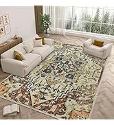 5x7 Area Rugs, Washable Large Non-Slip Low Pile Ultra Soft Indoor Under Table Area Rug Carpet for...
