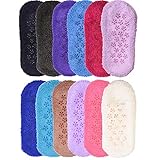 4 Pairs Womens Fuzzy Boat Socks Slippers Non-Slip Cozy Plush Foot Footies 9-11