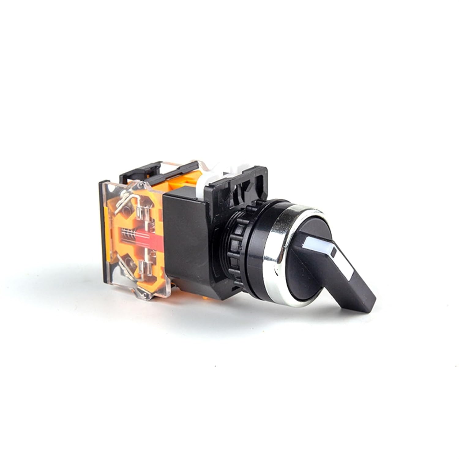 22mm LA38-11X2 LA38-20X3 Self-Locking Latching Long Handle Knob Switch 10A/660V 2 Position 3 Selector 1Pcs(2 Position)