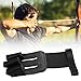 Archery Glove, Cowhide Protective 3 Finger Guard Finger Tab Glove for Adults Targeting (Black)