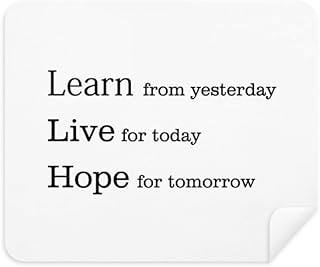 Learn Live Hope Quote Cleaning Cloth Screen Cleaner 2pcs Suede Fabric