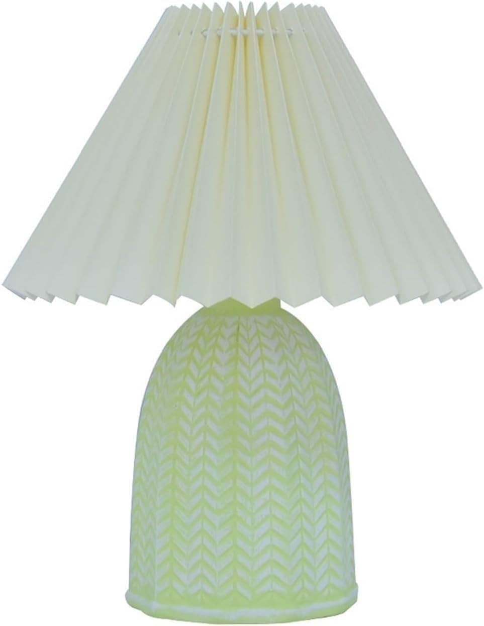 DFAEEKIYO Bedside Lamps Pleated Retro Table Lamp Ceramic Bedroom Study