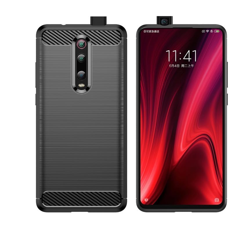 Image of Carbon Fibre Back Case Cover for Mi Redmi K20 / K20 Pro (Black)
