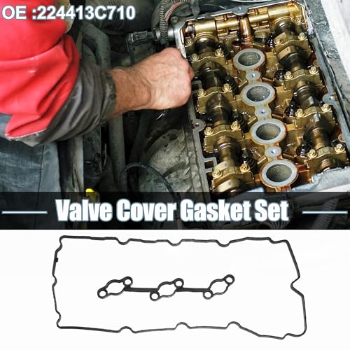 Image of uxcell 1 Set Right Side Valve Cover Gasket Replacement for Hyundai 2009-2012 No.224413C710 Black