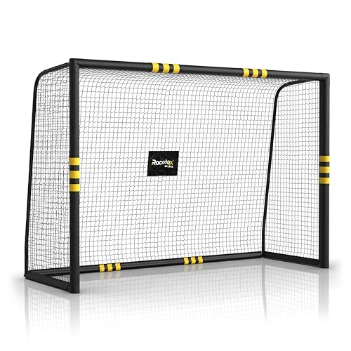 Racetex Fussballtore für Garten Kinder und Erwachsene mit [Anti-Rost Beschichtung] - Fußballtor Kinder inkl. Erdanker für optimalen Halt - Fußball Tor mit rundum Polsterung (240 x 160)