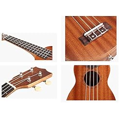 Ukulele Sapele Classique Soprano Ukulele en Bois Cordes Nylon Mini 21 Pouces Uke Hawaii Guitare avec Sac Gig for Les… - Les Beatles, Paul McCartney, John Lennon, RIngo Starr, George Harrison Ukulele Sapele Classique Soprano Ukulele en Bois Cordes Nylon Mini 21 Pouces Uke Hawaii Guitare avec Sac Gig for Les… – Image 2