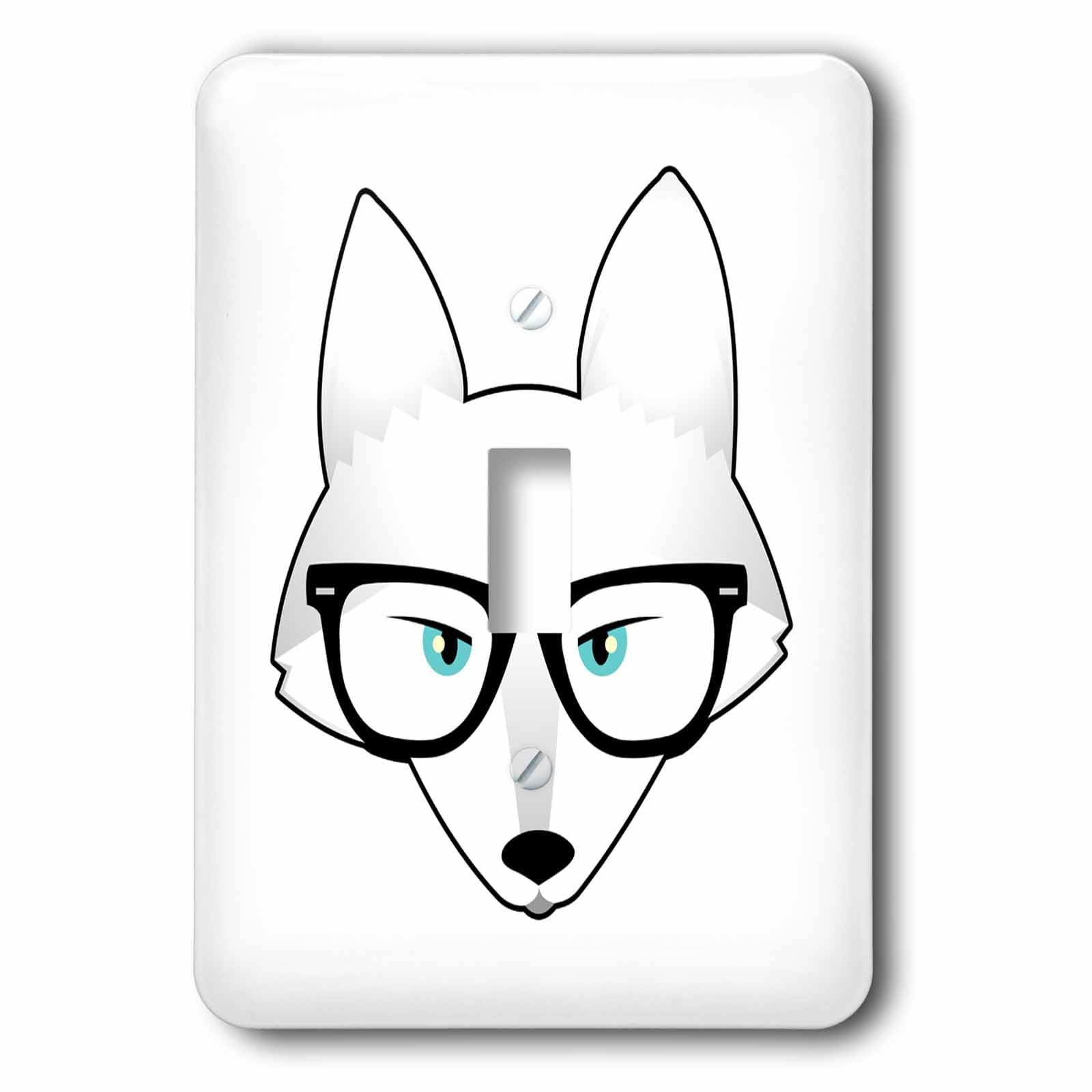 Interrupteur à bascule Mignon renard arctique avec lunettes imprimé multicolore multicolore