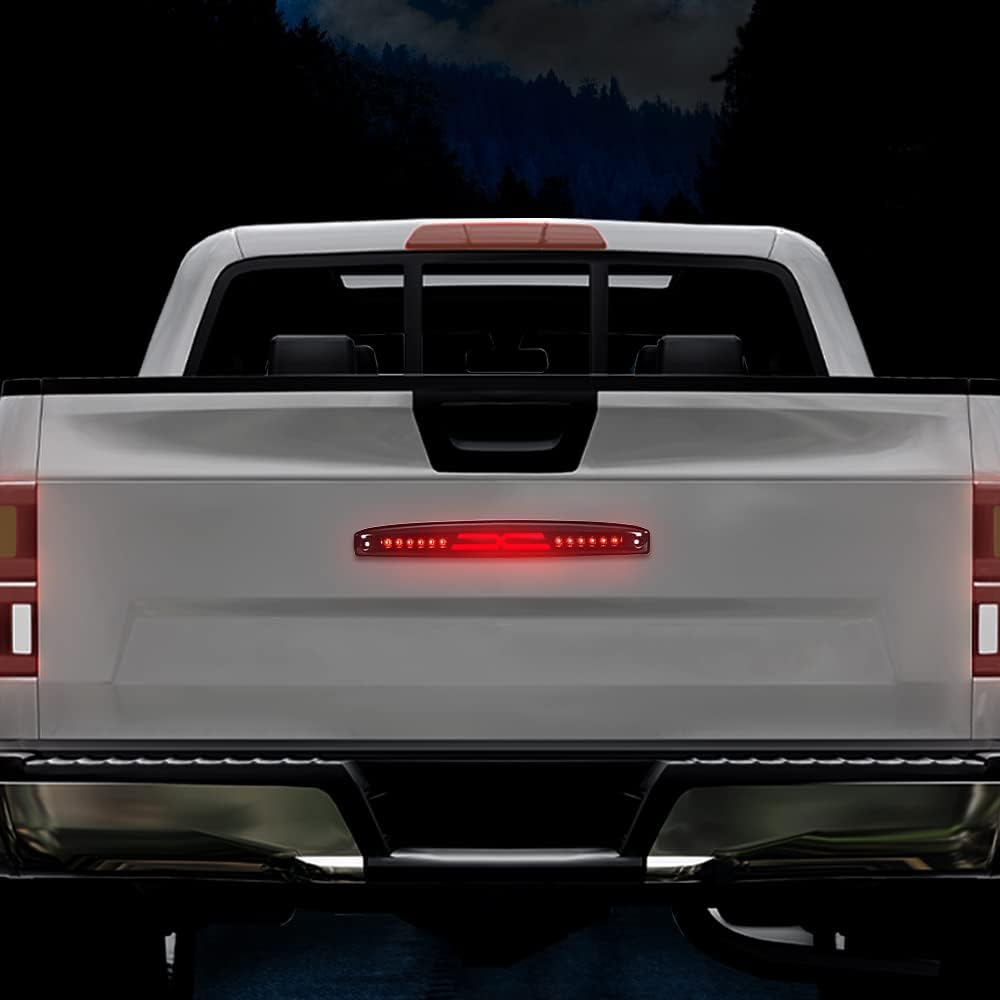 ALLGOOD LED 3rd Third Brake Light, Compatible with Dodge Ram 2500 3500 2003-2006, High Mount Rear Center Tailgate Stop Light Cargo Lamp, Smoky Lens Black Housing Type X