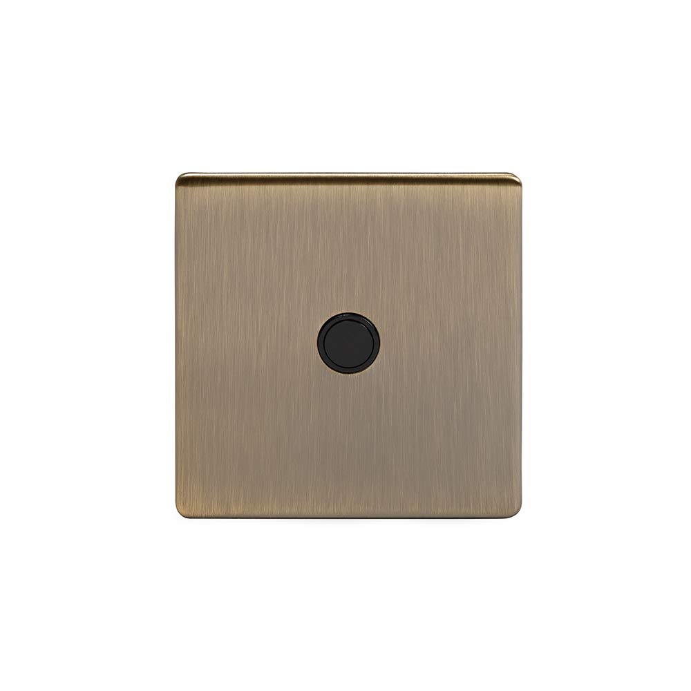 Soho Lighting Antique Brass 20A Flex Outlet Blk Ins Screwless
