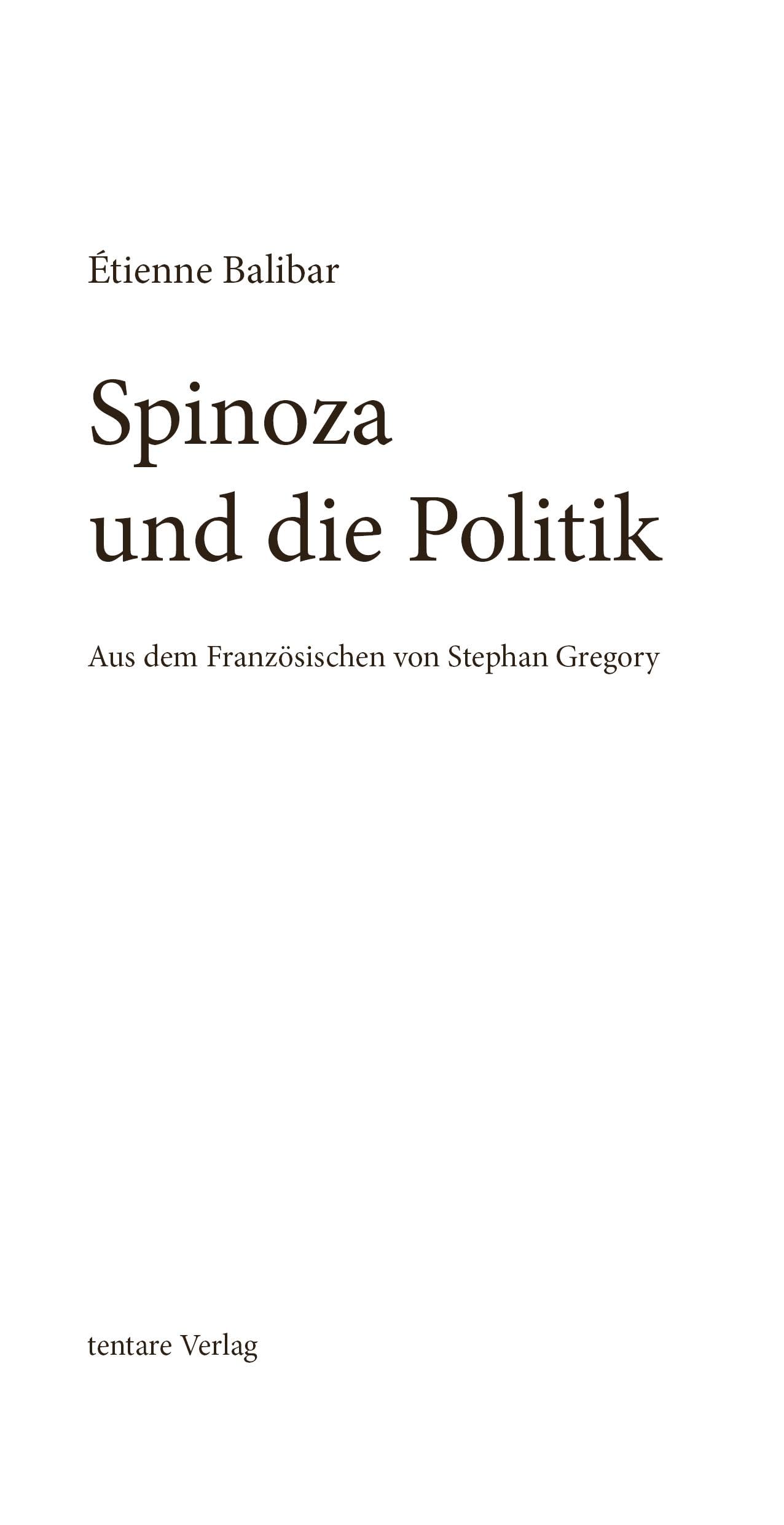 Spinoza und die Politik