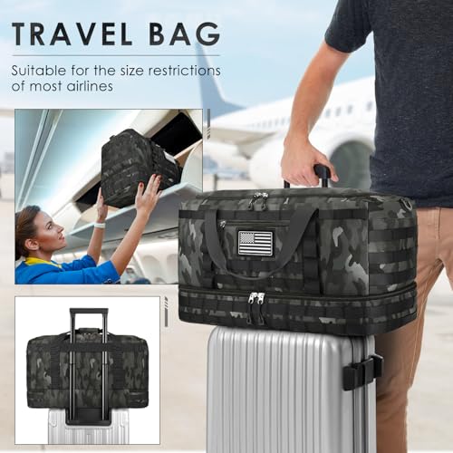 Image of Gym Bag for Men Women, Carry on Luggage 22x14x9 Airline Approved Duffle Bag