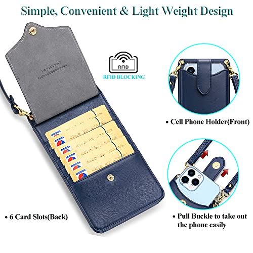 Image of Peacocktion Small Crossbody Cell Phone Purse for Women, Lightweight Mini Small Crossbody Bags for Women with Card Slots